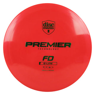 Discmania Disc Golf Premier Q-Line FD Fairway Driver 7/7/0/1 Red/Green 166 grams