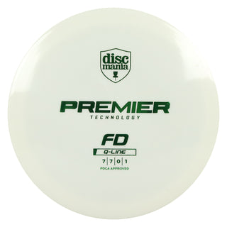 Discmania Disc Golf Premier Q-Line FD Fairway Driver 7/7/0/1 White/Green 169 grams