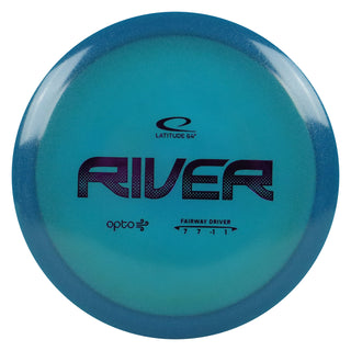 Latitude 64 Disc Golf Opto Air River Fairway Driver 7/7/-1/1 Turquoise/Purple 156 grams