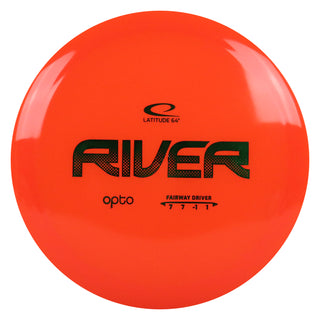 Latitude 64 Disc Golf Opto River Fairway Driver 7/7/-1/1 Orange/Green 173 grams