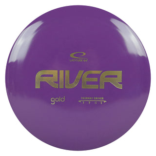 Latitude 64 Disc Golf Gold River Fairway Driver 7/7/-1/1 Purple/Gold 167 grams