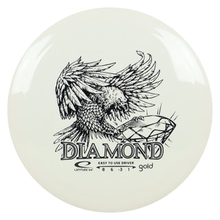 Latitude 64 Disc Golf Gold Diamond Fairway Driver 8/6/-3/1 White/Black 153 grams