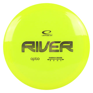 Latitude 64 Disc Golf Opto River Fairway Driver 7/7/-1/1 Yellow/Lavender 173 grams