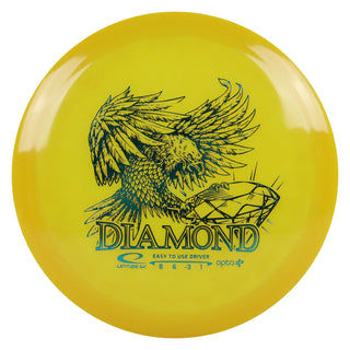 Latitude 64 Disc Golf Opto Air Diamond Distance Driver 8/6/-3/1 Yellow/Turquoise 150 grams
