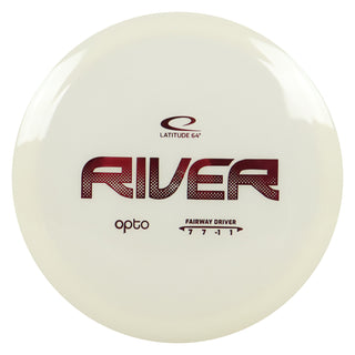 Latitude 64 Disc Golf Opto River Fairway Driver 7/7/-1/1 White/Red 167 grams