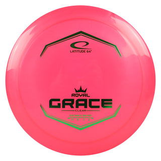 Latitude 64 Disc Golf Royal Clear Grace Distance Driver 11/6/-1/2 Red/Green 173 grams
