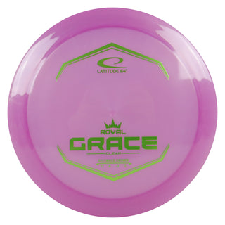 Latitude 64 Disc Golf Royal Clear Grace Distance Driver 11/6/-1/2 Purple/Olive 173 grams