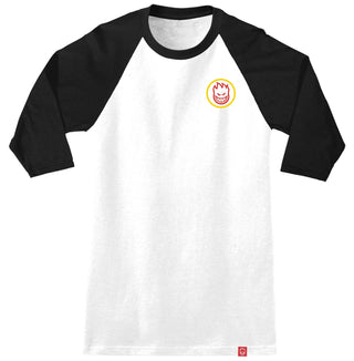 Spitfire Wheels Shirt Raglan Repeater White/Black
