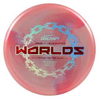 Discraft Disc Golf 2026 Worlds Tour Series Sled Putt and Approach Blush/Red Shatter 178g