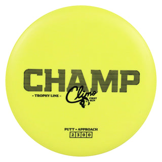 Climo Disc Golf Trophy Line Champ Putter 2/3/0/0 Yellow/Black 174 grams