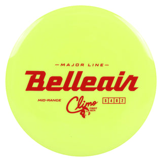 Climo Disc Golf Major Line Belleair Midrange 5/4/0/2 DayGlo/Maroon 175 grams