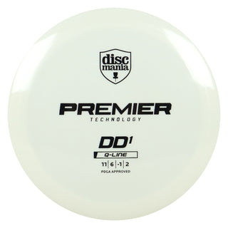 Discmania Disc Golf Premier Q-Line DD1 Distance Driver 11/6/-1/2 White/Black 173 grams