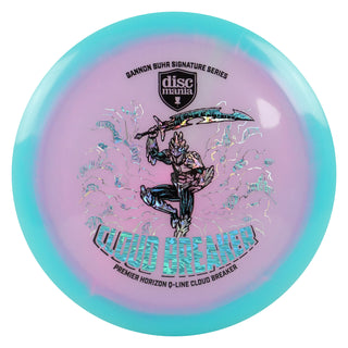 Discmania Disc Golf Gannon Buhr Horizon Premier Q-Line Cloud Breaker Light Blue Pink/Blue Waves 173 grams