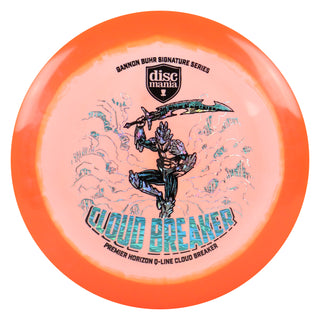 Discmania Disc Golf Gannon Buhr Horizon Premier Q-Line Cloud Breaker Orange White/Blue Waves 175 grams