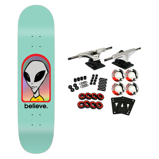 Alien Workshop Skateboard Complete Believe Hologram Teal 8.25" x 32"