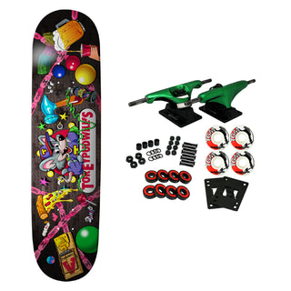 Thank You Skateboard Complete Pudwill Entertainment Black 8.0" x 31.375"