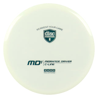 Discmania Disc Golf C-Line MD1 Midrange 5/6/0/0 White/Turquoise 179 grams