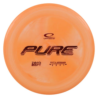 Latitude 64 Disc Golf Zero Soft Pure Putter 3/3/-1/1 Orange/Red 174 grams
