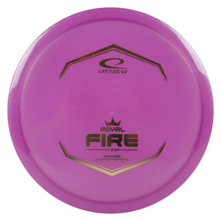 Latitude 64 Royal Clear Fire Midrange Disc 5/3/0/3 Purple/Gold 177 grams
