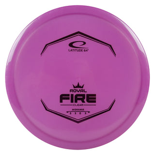Latitude 64 Royal Clear Fire Midrange Disc 5/3/0/3 Purple/Purple 175 grams