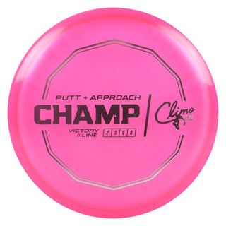 Climo Disc Golf Victory Line Champ Putter 2/3/0/0 Pink/Silver 172 grams