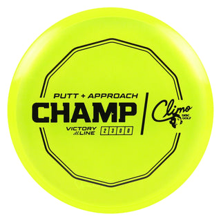 Climo Disc Golf Victory Line Champ Putter 2/3/0/0 Yellow/Black 173 grams