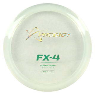 Prodigy Disc Golf 750 FX-4 Fairway Driver 9/5/-2/2 Clear/Gold Shatter/Green Shimmer 175 grams