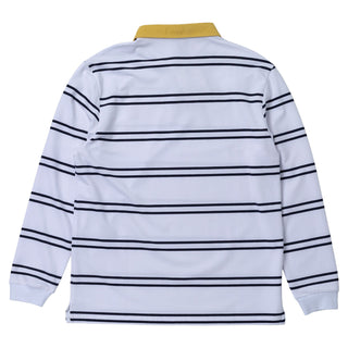 Krooked Skateboards Shirt Sun Heart Rugby White/Navy