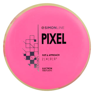 Axiom Disc Golf Simon Line Electron Firm Lizotte Pixel Putter 2/4/0/0.5 Pink/Orange Red 167 grams