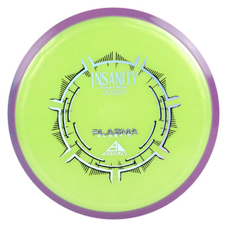 Axiom Disc Golf Plasma Insanity Distance Driver 9/5/-2/1.5 Lime/Purple Blend 167 grams
