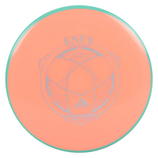 Axiom Disc Golf Fission Envy Putter 3/3/0/2 Hot Peach/Teal 156 grams