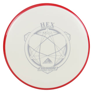 Axiom Disc Golf Fission Hex Midrange 5/5.5/-1/1 White/Red 166 grams