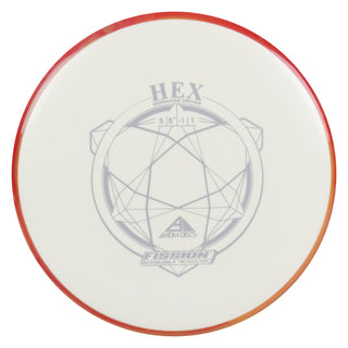Axiom Disc Golf Fission Hex Midrange 5/5.5/-1/1 White/Red Orange 176 grams