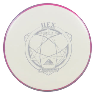Axiom Disc Golf Fission Hex Midrange 5/5.5/-1/1 White/Purple Pink 158 grams