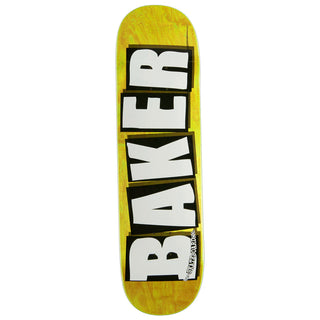 Baker Skateboard Deck Logo Veneers B2 Yellow 8.5" x 32.5"
