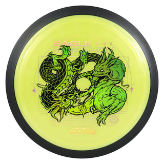 MVP Disc Golf Plasma Dimension Eagle McMahon Team Series Distance Driver 14.5/5/0/3 Yellow/Green Holo 173 grams