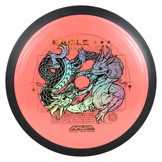 MVP Disc Golf Plasma Dimension Eagle McMahon Team Series Distance Driver 14.5/5/0/3 Light Red/Gold Holo 173 grams