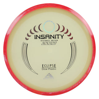 Axiom Disc Golf Eclipse Insanity Distance Driver 9/5/-2/1.5 Glow/Red Blend 174 grams