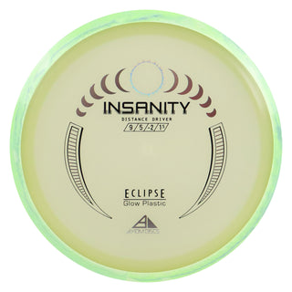 Axiom Disc Golf Eclipse Insanity Distance Driver 9/5/-2/1.5 Glow/Green Blend 172 grams