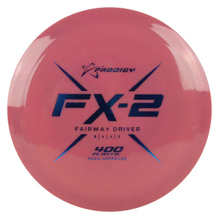 Prodigy Disc Golf 400 FX-2 Fairway Driver 9/4/-0.5/3 Dark Pink/Blue 175 grams