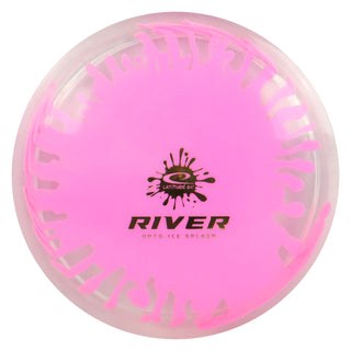Latitude 64 Disc Golf Opto-Ice Splash River Fairway Driver 7/7/-1/1 Pink/Gold 175 grams