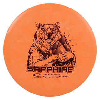 Latitude 64 Disc Golf Retro Burst Sapphire Distance Driver 10/6/-2/1.5 Orange/Red 157 grams