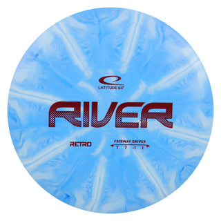 Latitude 64 Disc Golf Retro Burst River Fairway Driver 7/7/-1/1 Blue/Red 174 grams