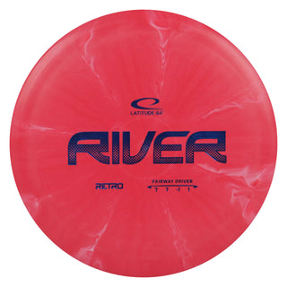 Latitude 64 Disc Golf Retro Burst River Fairway Driver 7/7/-1/1 Red/Blue 173 grams