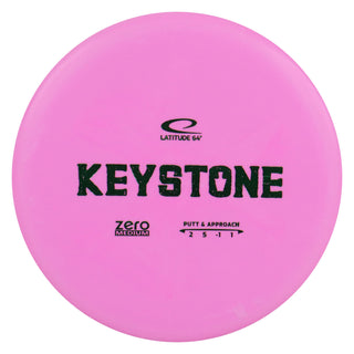 Latitude 64 Disc Golf Zero Medium Keystone Putter 2/5/-1/1 Pink/Green 173 grams