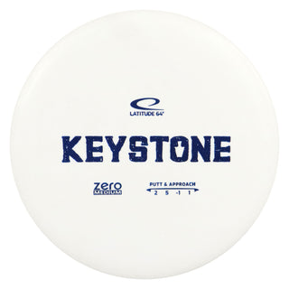 Latitude 64 Disc Golf Zero Medium Keystone Putter 2/5/-1/1 White/Blue 173 grams
