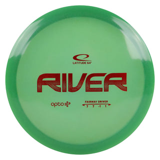 Latitude 64 Disc Golf Opto Air River Fairway Driver 7/7/-1/1 Green/Red 156 grams