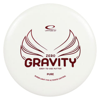 Latitude 64 Disc Golf Zero Gravity Pure Putter 3/3/-1/1 White/Red 129 grams