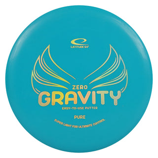 Latitude 64 Disc Golf Zero Gravity Pure Putter 3/3/-1/1 Turquoise/Gold Holo 130 grams