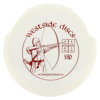Westside Discs Disc Golf VIP Longbowman Fairway Driver 9/4/0/3 White/Red 173 grams